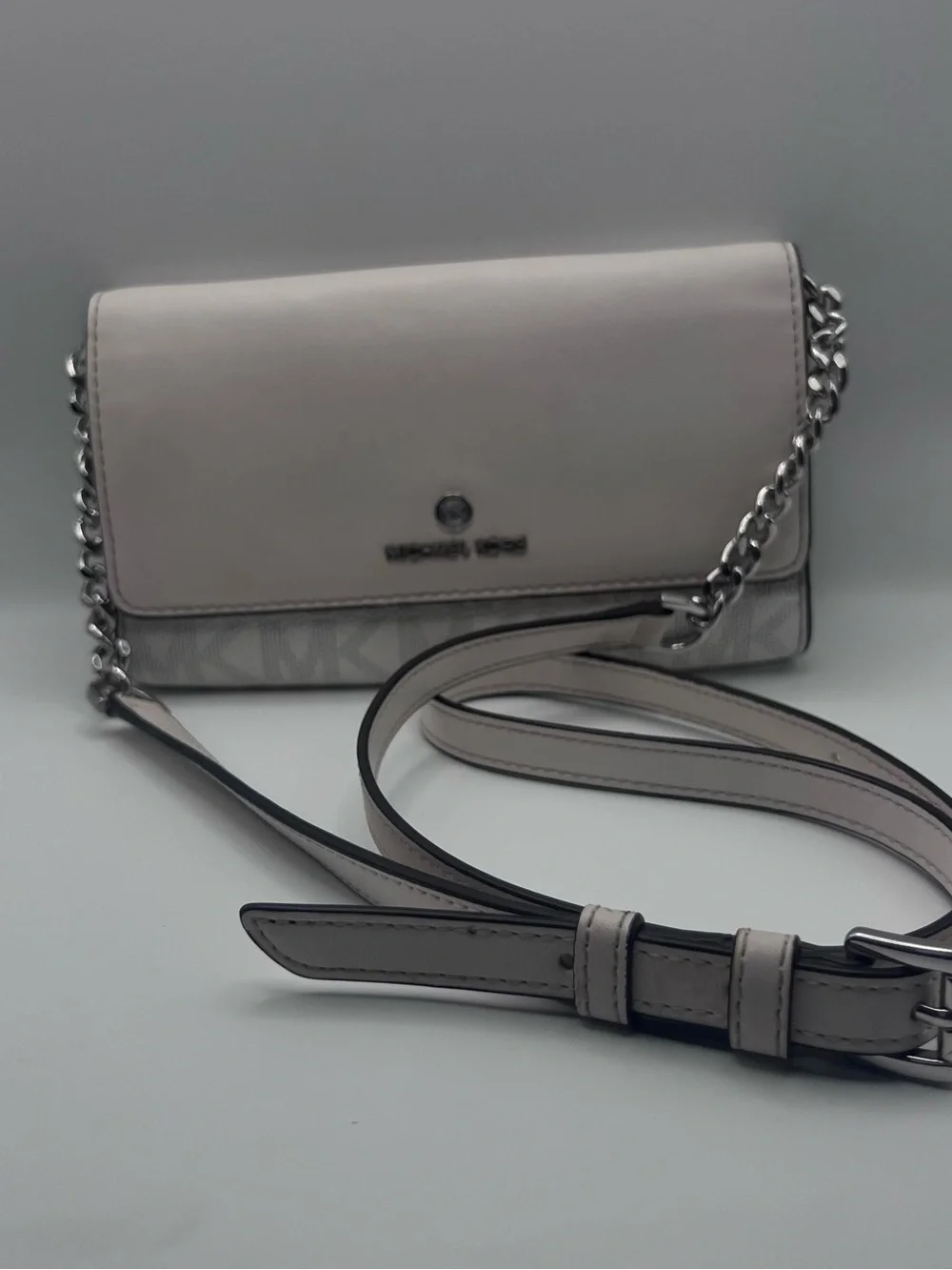 Michael Kors Pebble Leather Convertible Shoulder Bag - Light Beige